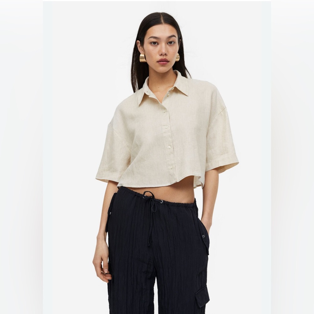 Nwot. H&M linen shirt